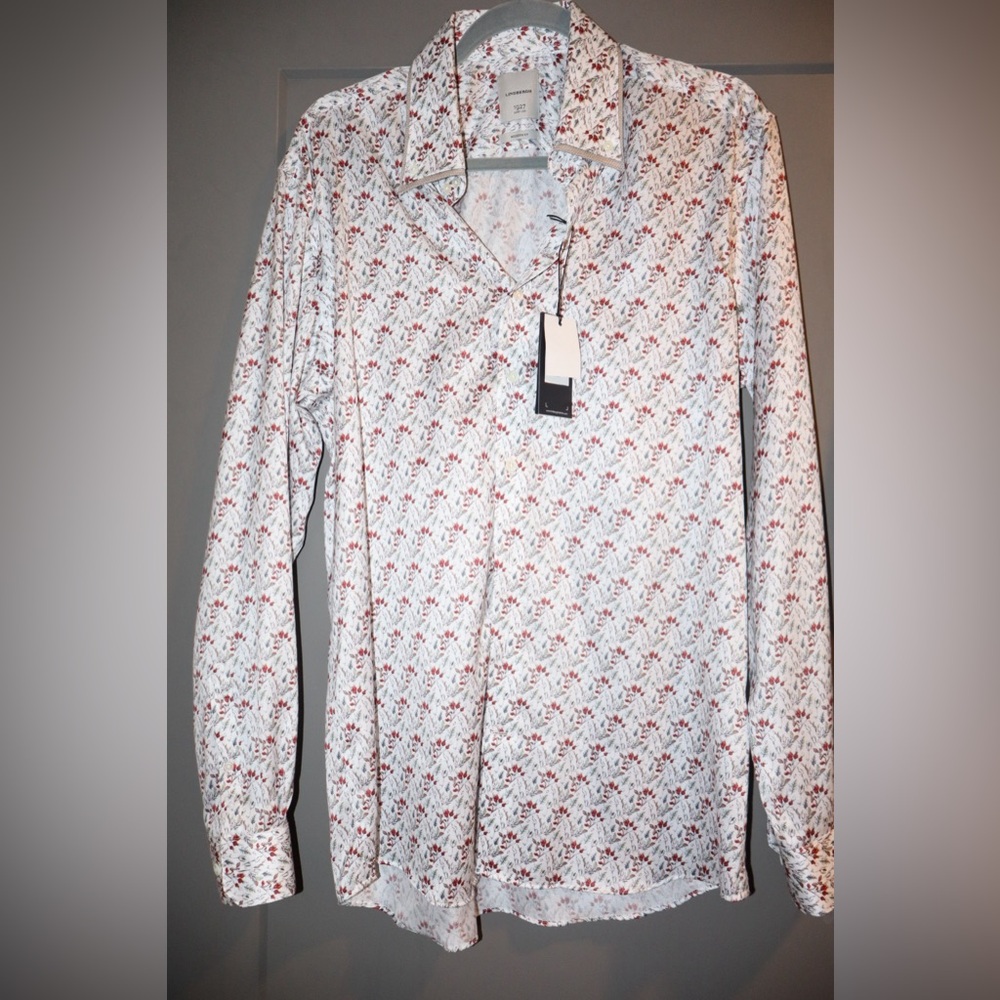 Lindbergh Men’s Floral Long Sleeve Shirt NWT Sz. Large